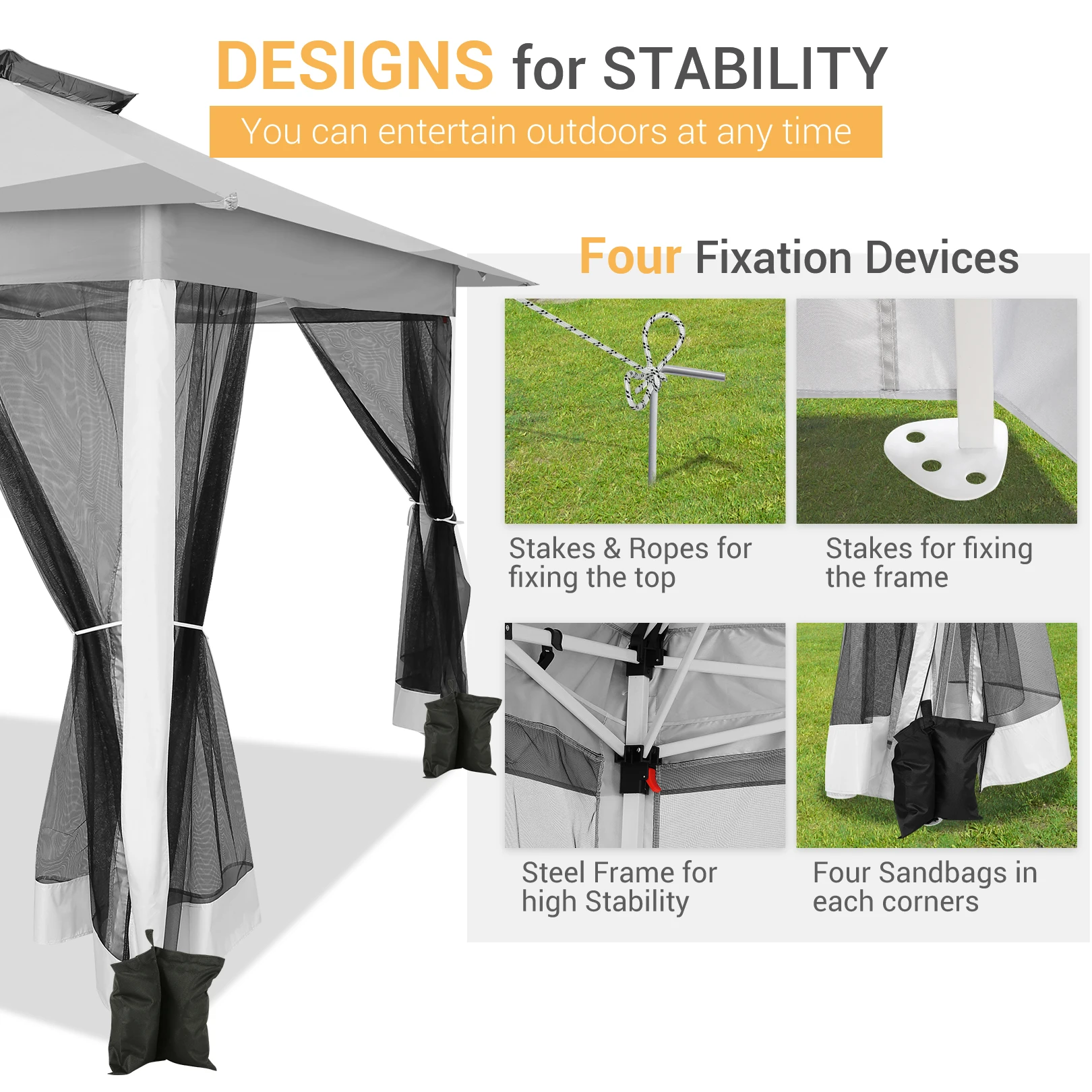 12x12 ft Pop-Up Canopy Tent - Image 3