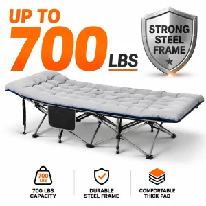 Portable Foldable Camping Cot with Thick Padded - Thumbnail Image 3