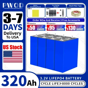 320AH Lifepo4 Battery Rechargeable Lithium