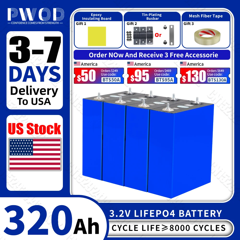 320AH Lifepo4 Battery Rechargeable Lithium - Image 1