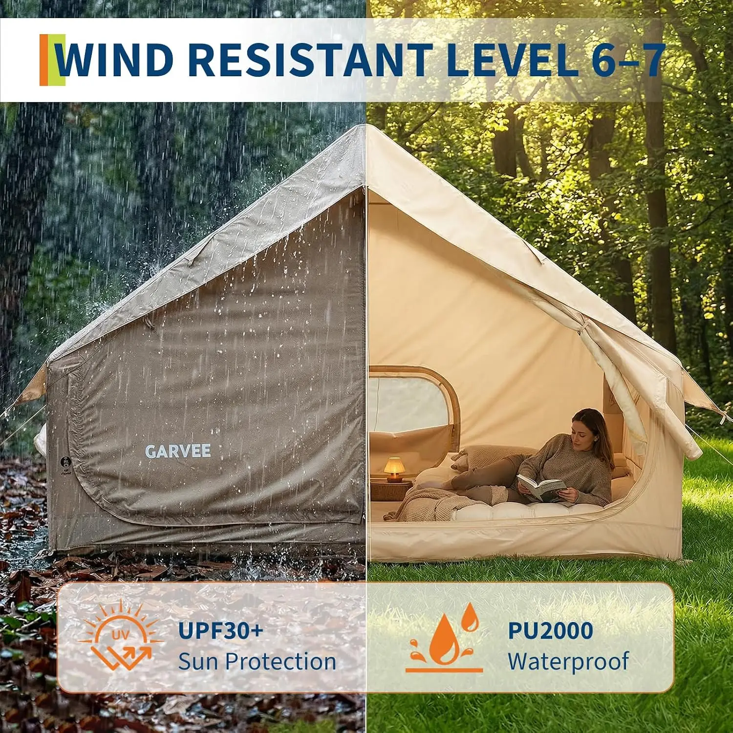 Inflatable Camping Tent 4 Person 4 Season Waterproof - Image 3