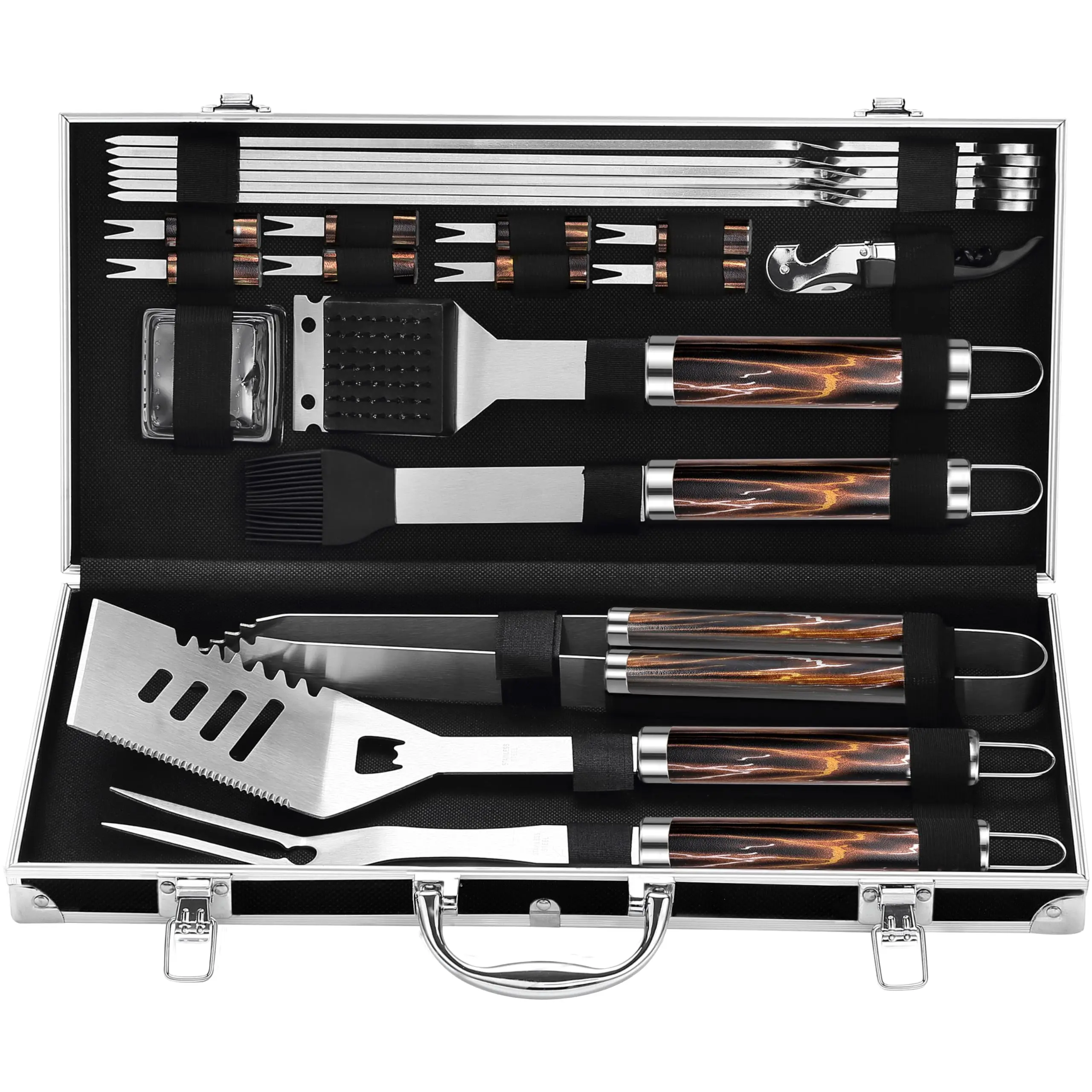 22PCS Stainless Steel BBQ Grill Tools Kit - Image 5