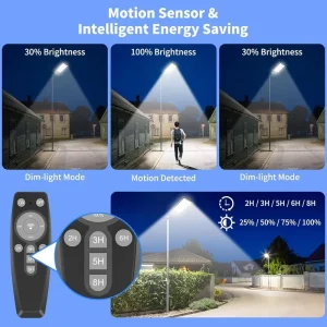 Solar Security Light Outdoor, Motion Sensor, - Thumbnail Image 2