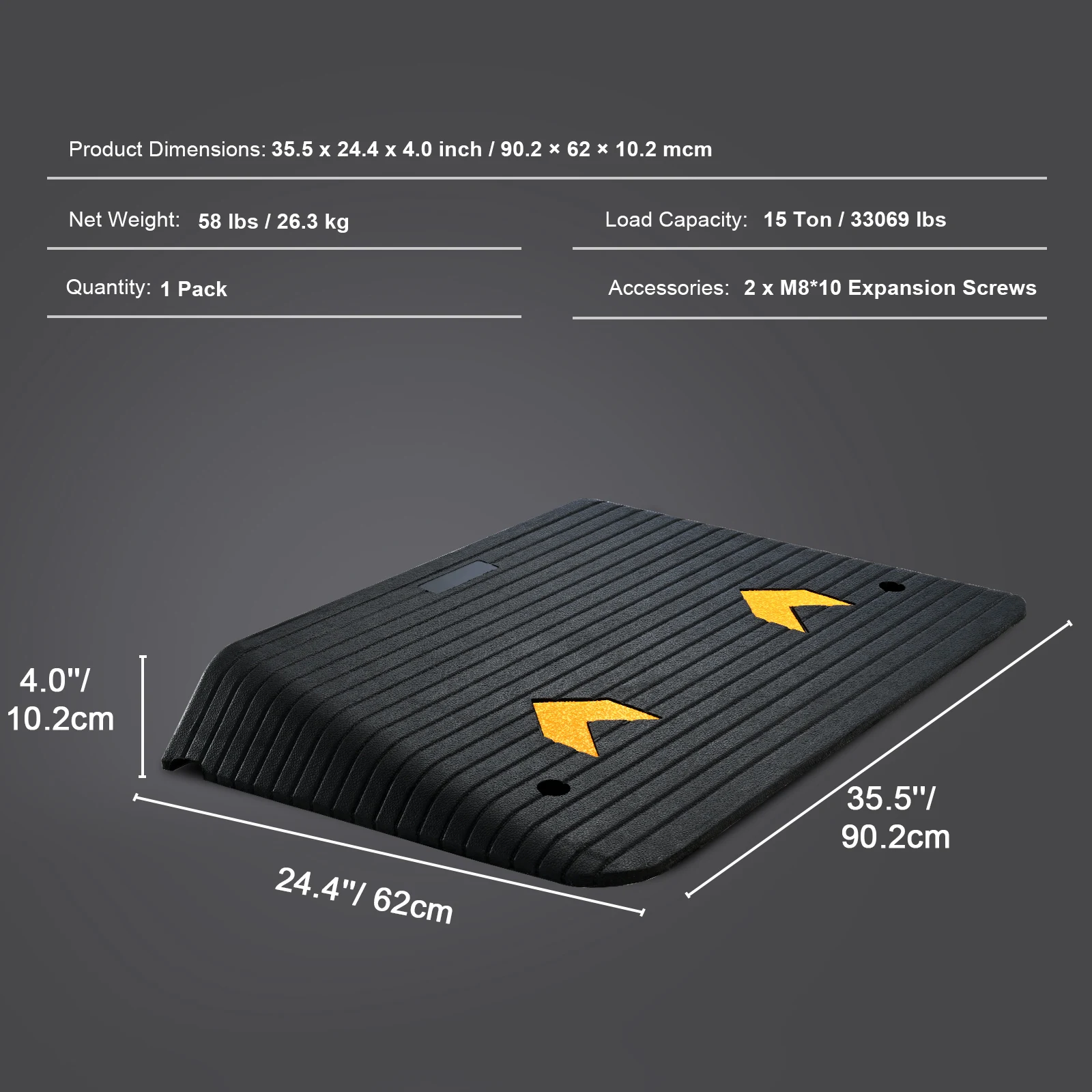 SucceBuy Multi Size Driveway Curb Ramps - Image 5