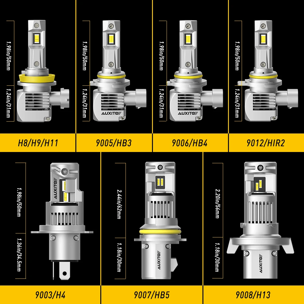AUXITO 2Pcs 20000LM 9012 HIR2 LED - Image 3