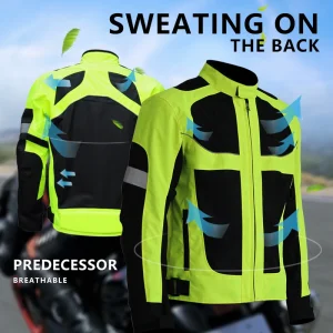Motorcycle reflective night-time wear jacket