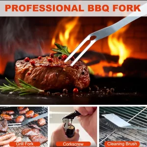 22PCS Stainless Steel BBQ Grill Tools Kit - Thumbnail Image 3