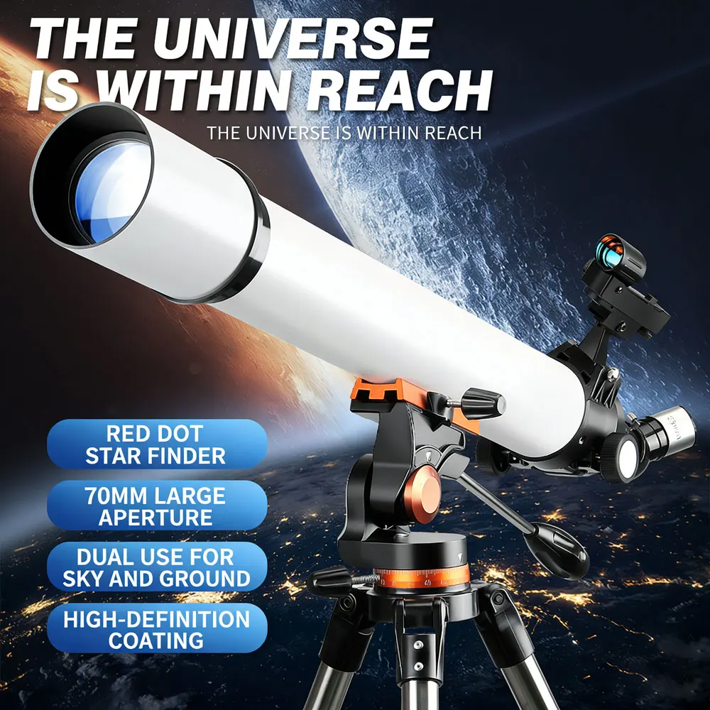 60mm/70mm 700mm Refractor Telescope for Beginners - Image 2
