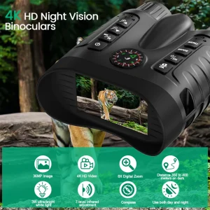 Night Vision Binoculars 36MP 4K 400m - Thumbnail Image 1
