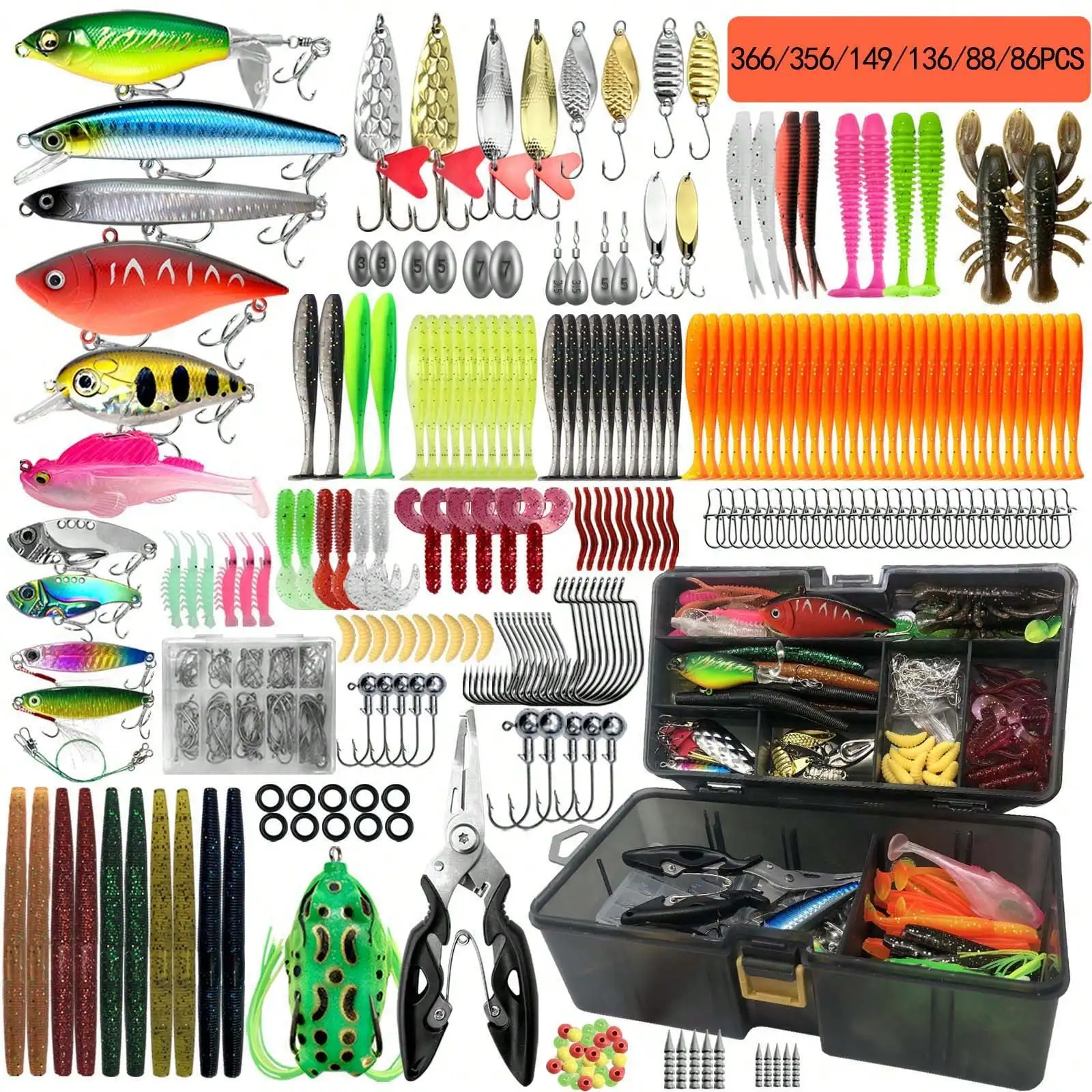 Multi-Bait Fishing Tackle Set - Image 1