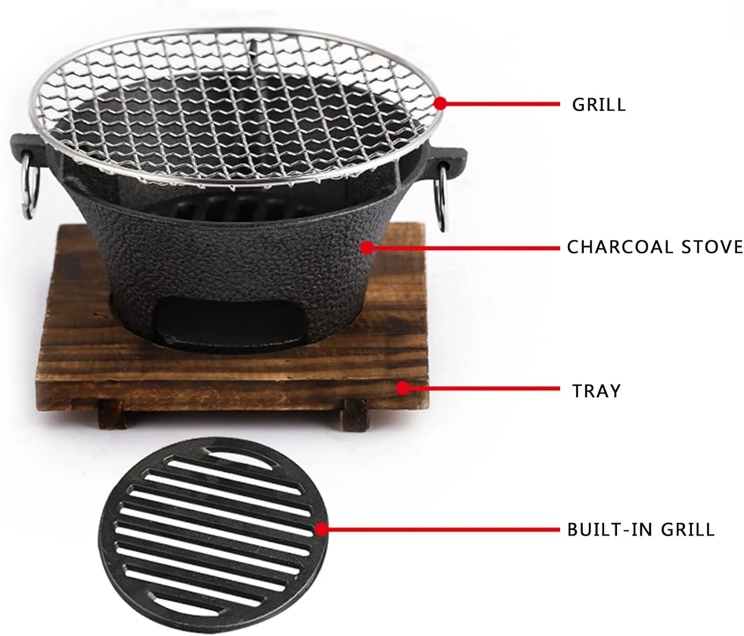 Zoe Cast Iron Oven Stove Barbecue - Image 3
