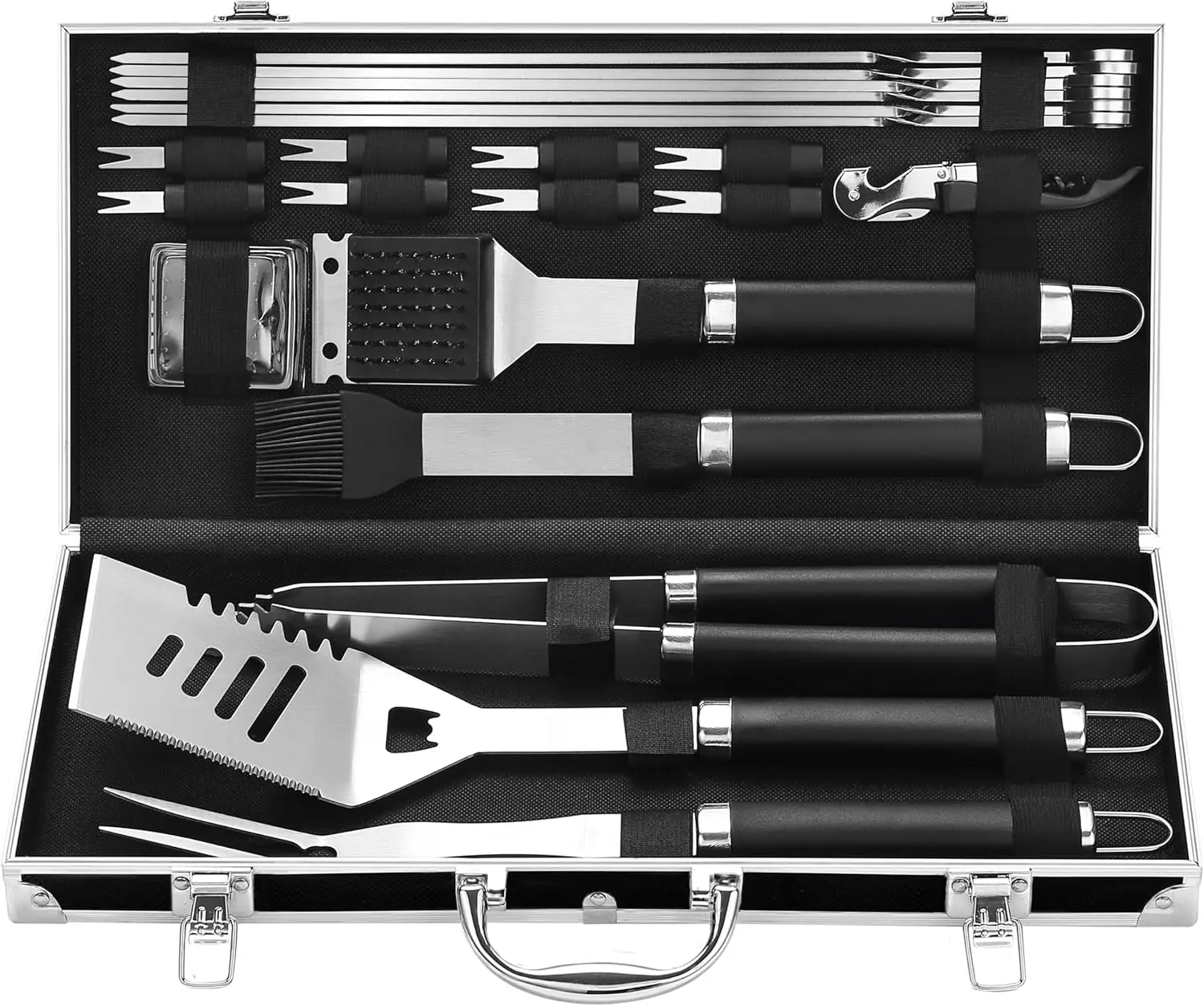 22PCS Stainless Steel BBQ Grill Tools Kit - Image 1