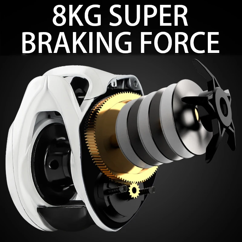 Baitcasting Reel 8KG Max Drag 6.3:1 Gear Ratio - Image 3