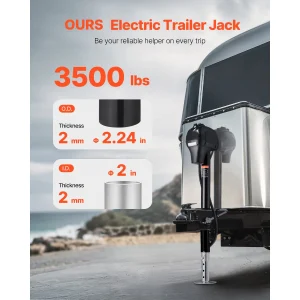 3500/5000Lbs Electric Trailer Jack RV 12V Tongue Jack - Thumbnail Image 2