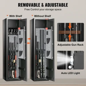 3-8 Rifles Gun Safe w/ Digital Keypad & Lock Gun Storage - Thumbnail Image 3
