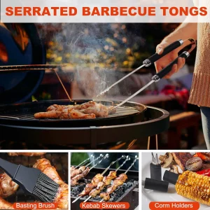 22PCS Stainless Steel BBQ Grill Tools Kit - Thumbnail Image 2