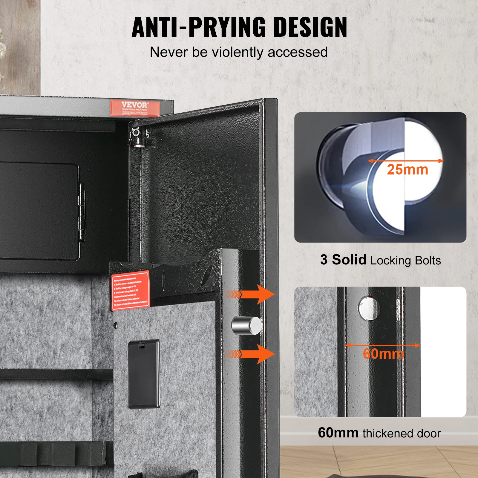 3-8 Rifles Gun Safe w/ Digital Keypad - Image 3