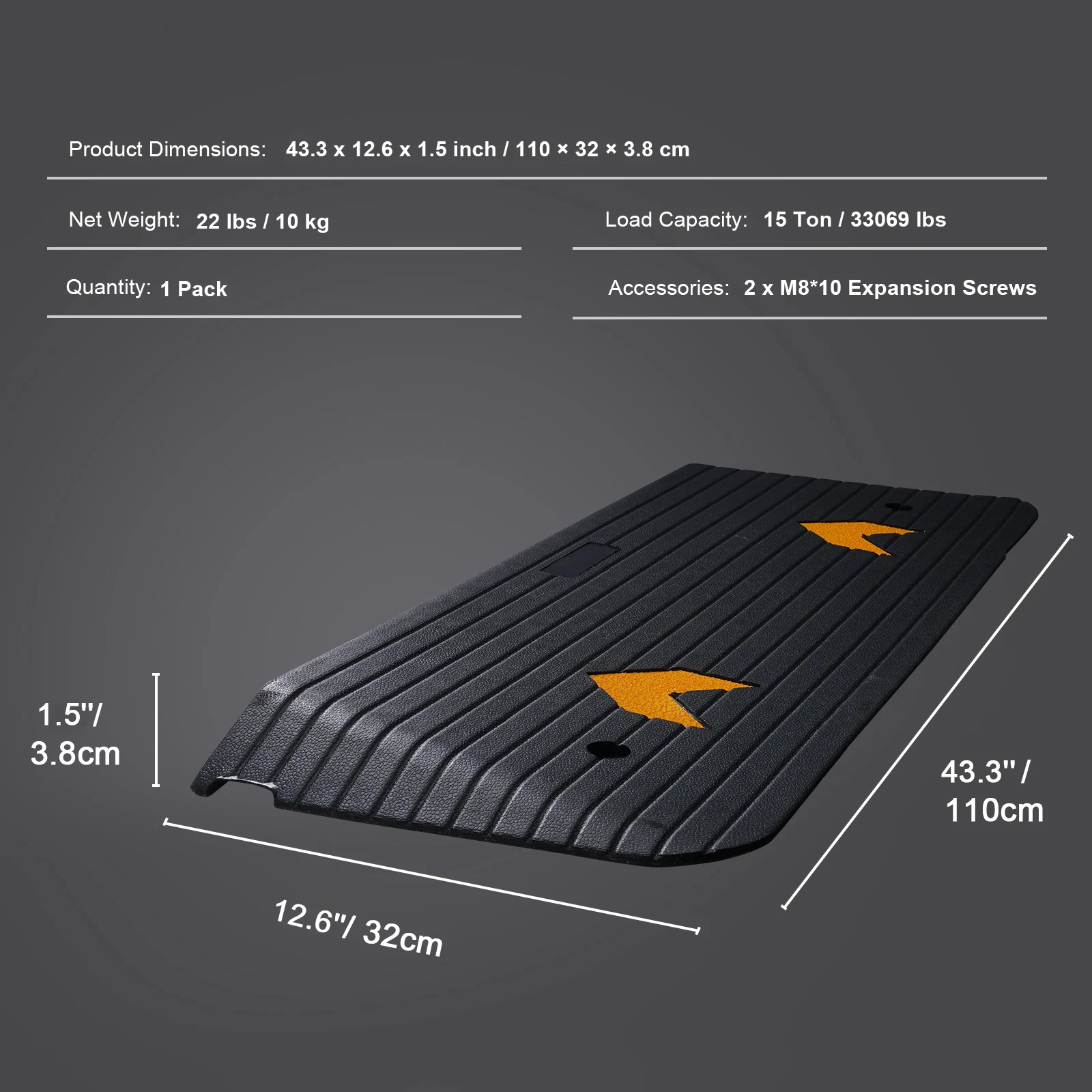 SucceBuy Multi Size Driveway Curb Ramps - Image 1
