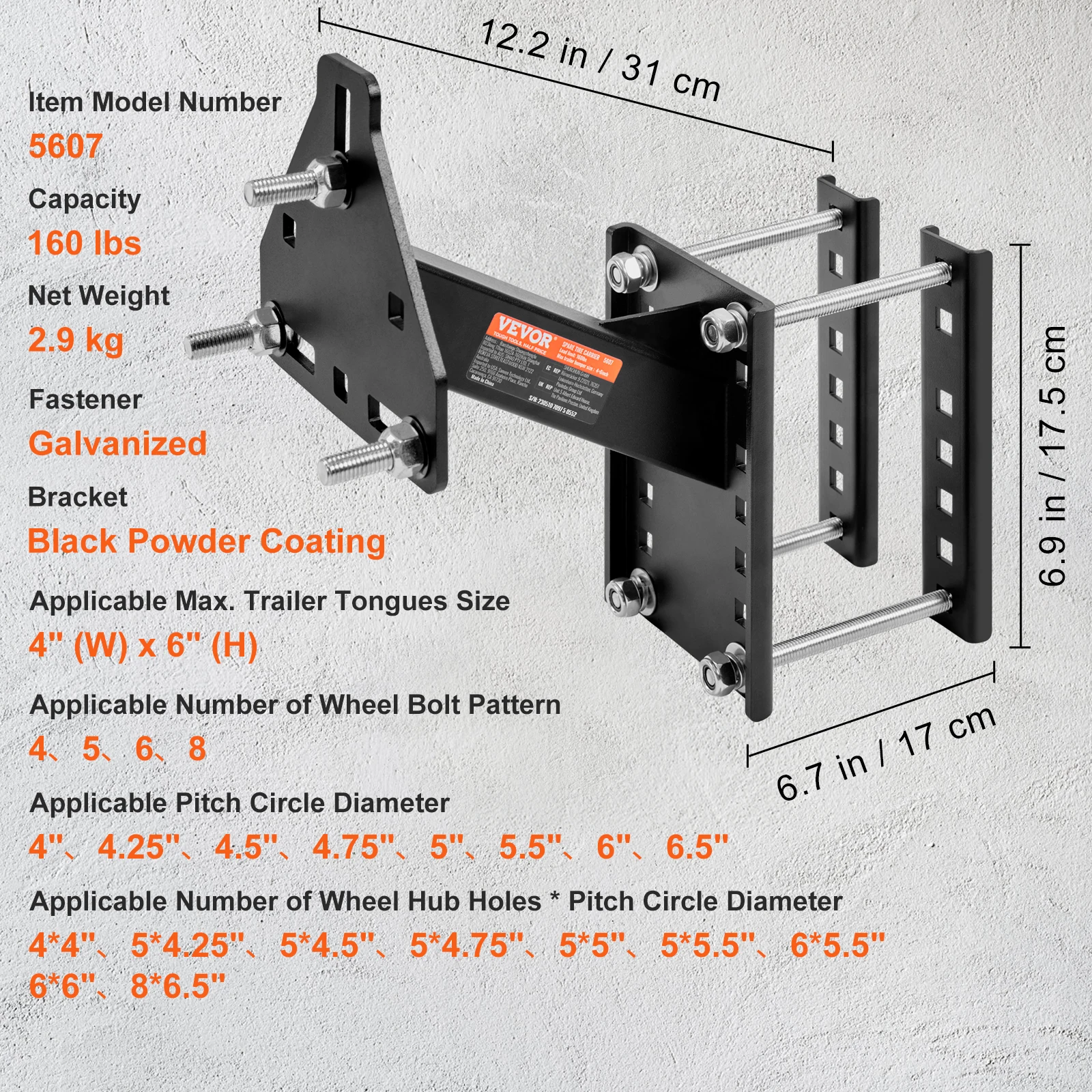 160 lbs Spare Tire Carrier - Image 1