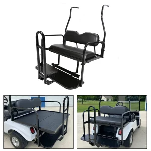 Rear Flip Seat Kit Back Seat w/Grab Bar